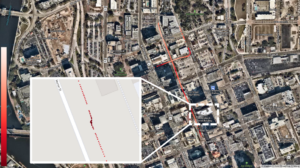 A map of a city AI-generated content may be incorrect.